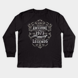 Vintage 1973 The Birth of Legends Being Totally Kids Long Sleeve T-Shirt